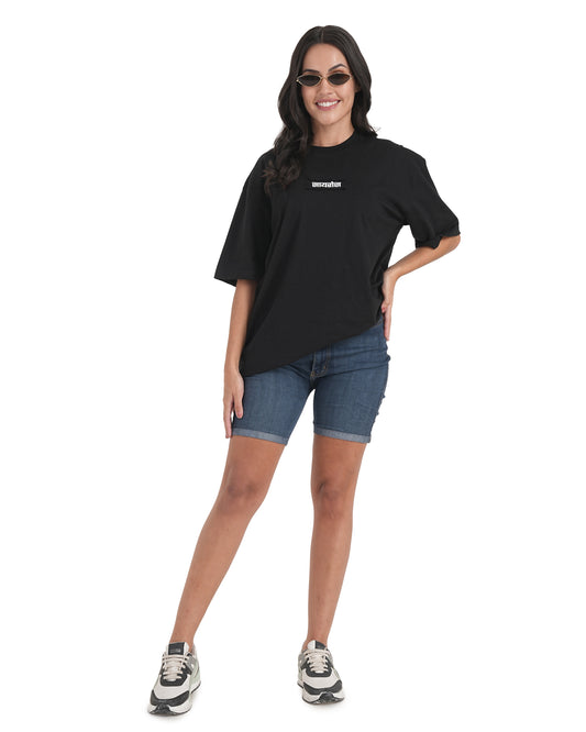 Urban Drift Line-Art Skull Oversized Tee