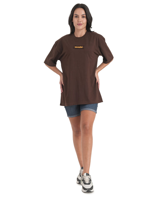 Cocoa Bloom Patchwork Oversized Tee