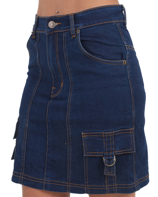 Midnight Utility Denim Mini