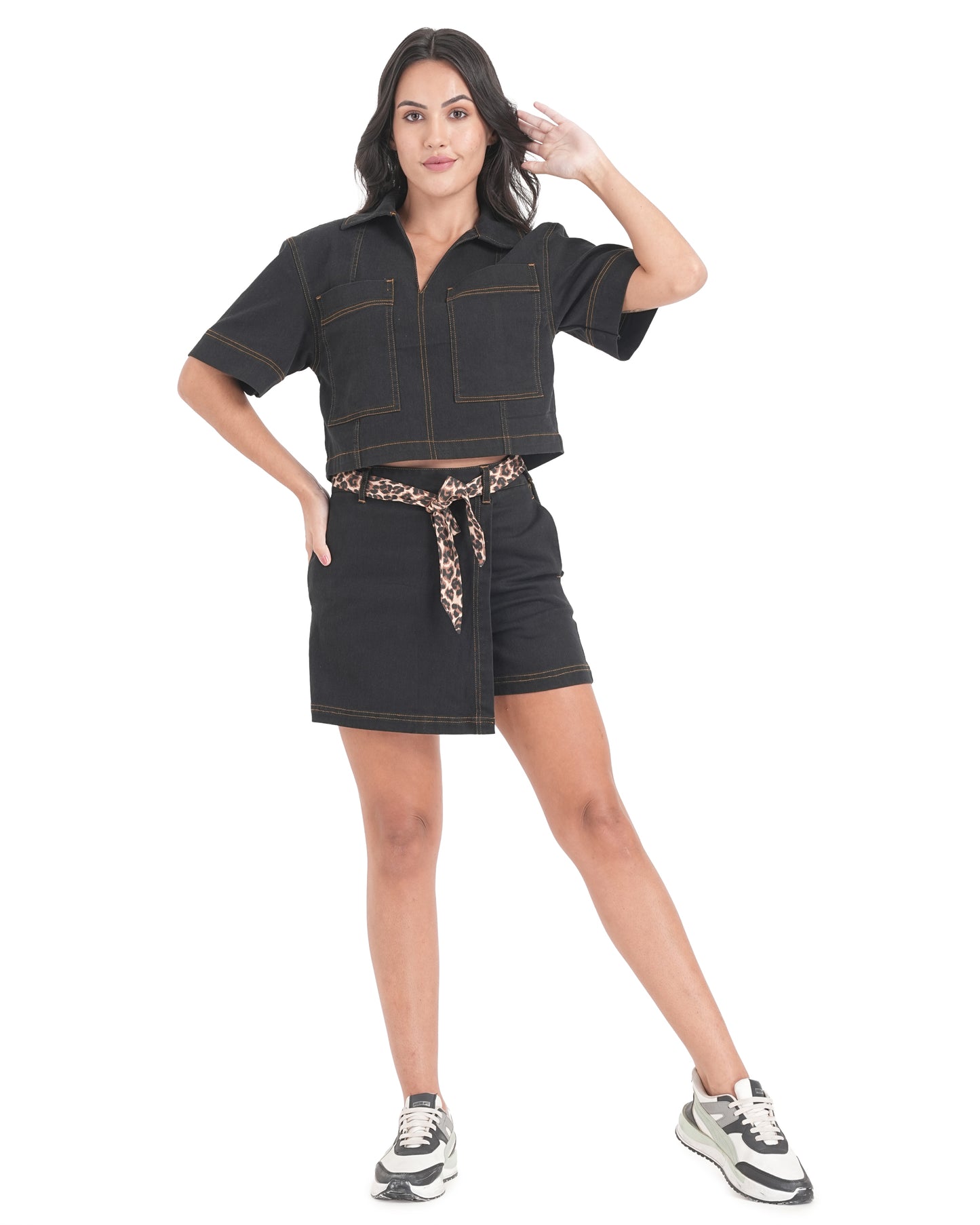 Urban Rebel Denim Crop Shirt