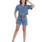 Urban Edge Denim Crop Top