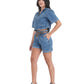 Urban Edge Denim Crop Top