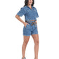 Urban Edge Denim Crop Top