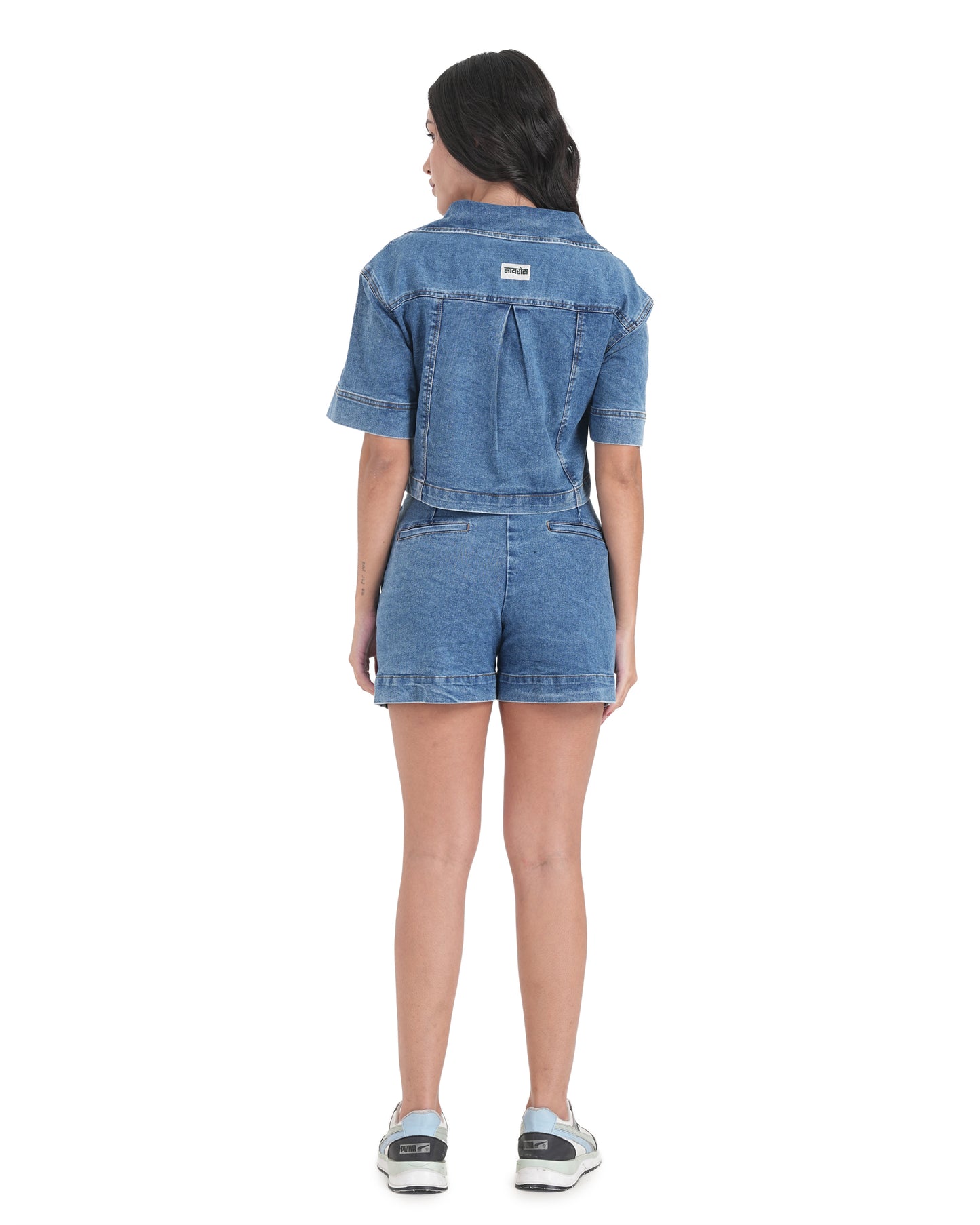 Urban Edge Denim Crop Top