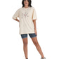 Caffeine Code Oversized Tee With Bold Black Graphic