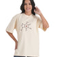 Caffeine Code Oversized Tee With Bold Black Graphic