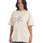 Caffeine Code Oversized Tee With Bold Black Graphic
