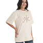Caffeine Code Oversized Tee With Bold Black Graphic