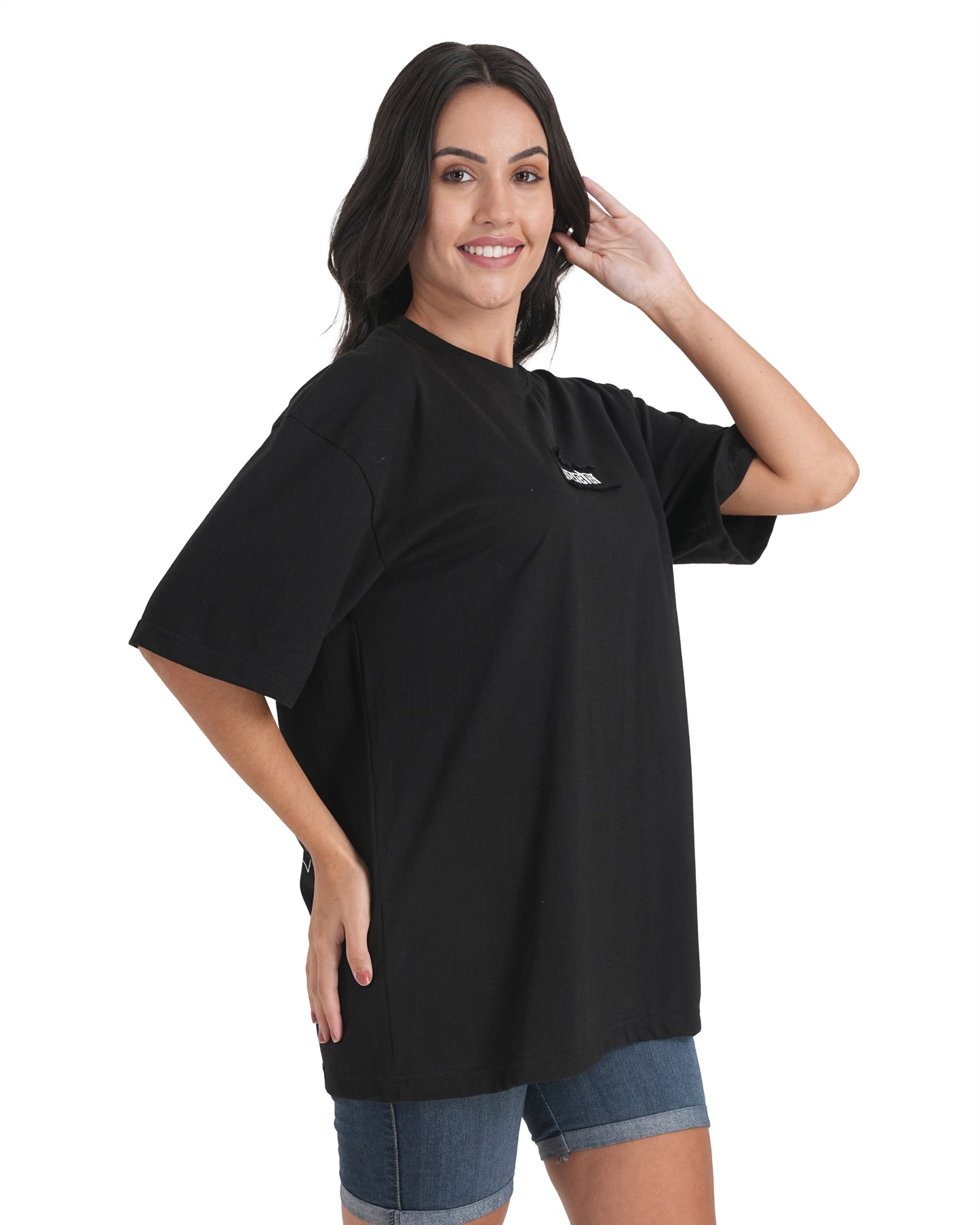 Urban Drift Line-Art Skull Oversized Tee