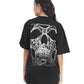 Urban Drift Line-Art Skull Oversized Tee