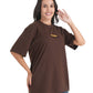 Cocoa Bloom Patchwork Oversized Tee