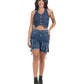 Chic Denim Halter Crop Top