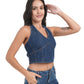 Off-Duty Denim Halter