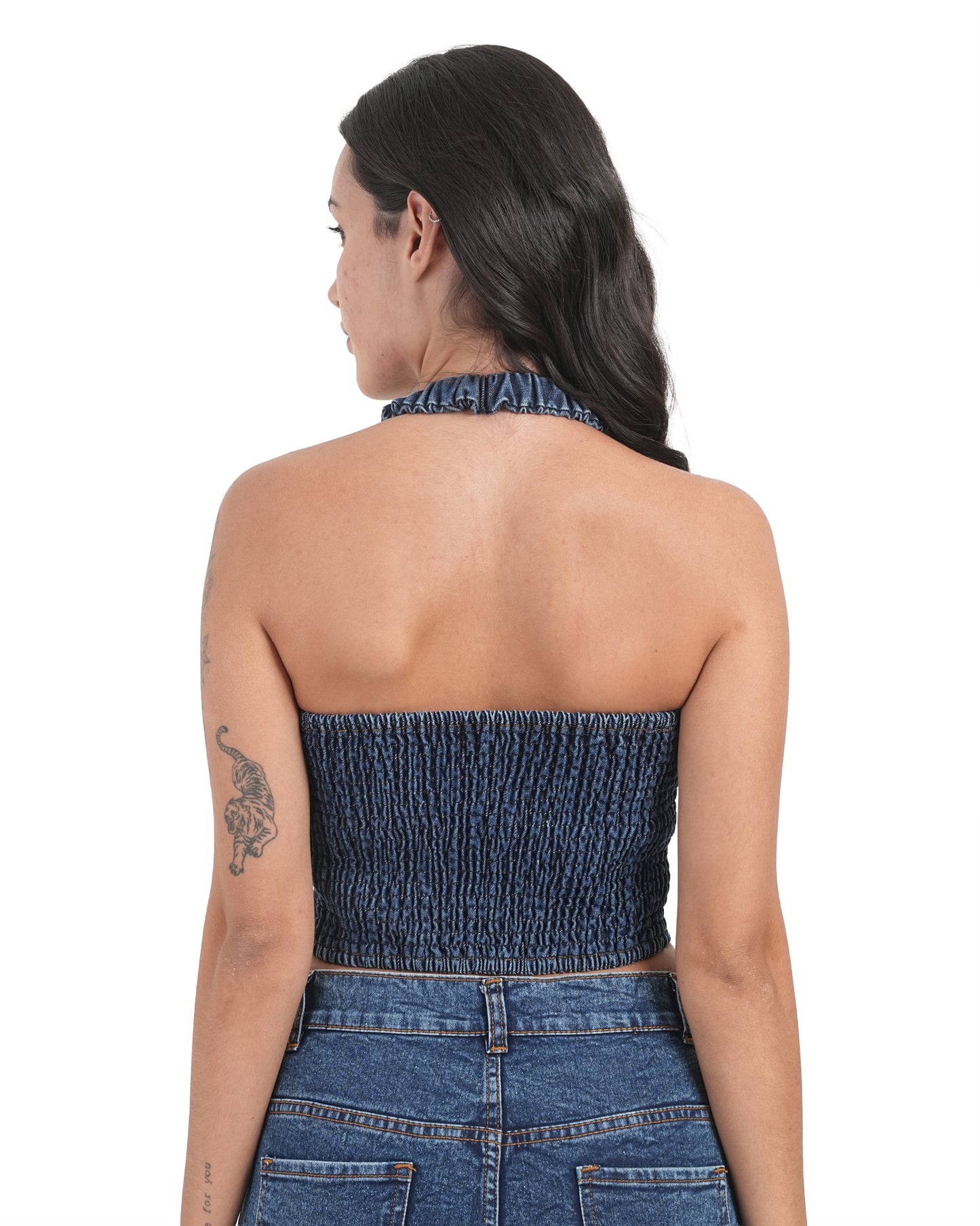 Off-Duty Denim Halter