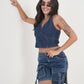 Off-Duty Denim Halter