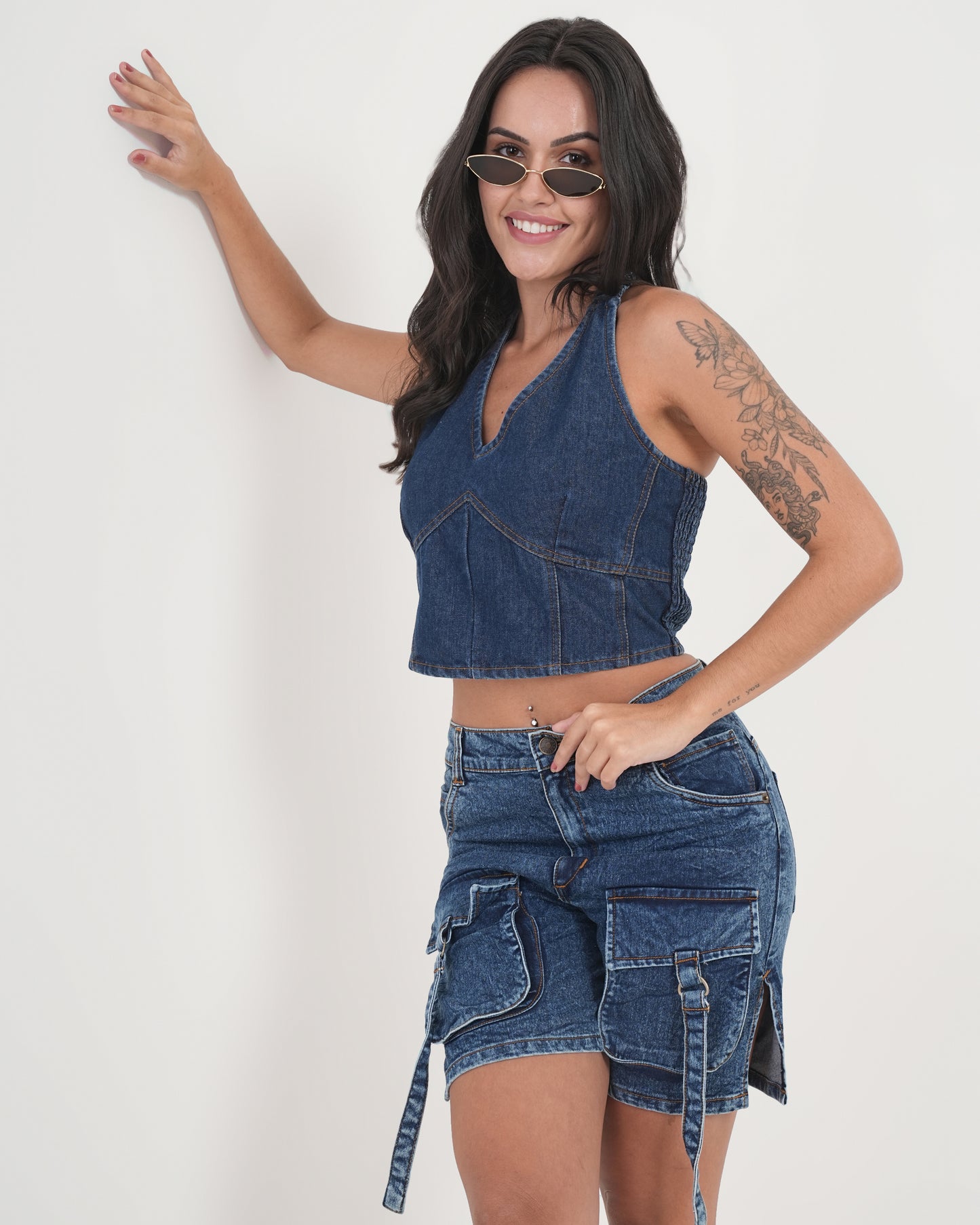 Off-Duty Denim Halter