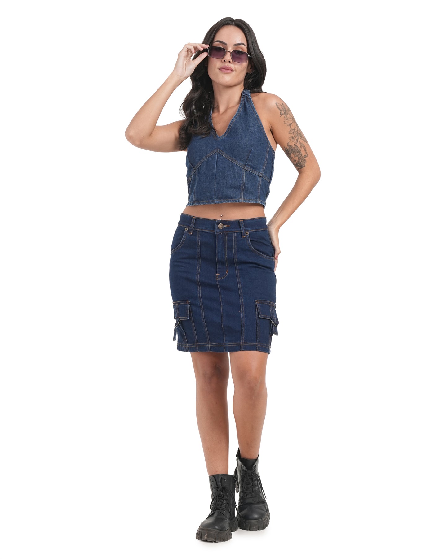 Midnight Utility Denim Mini