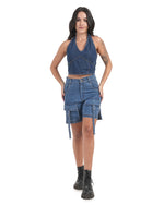 Pocket Pop Denim Shorts