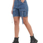 Pocket Pop Denim Shorts