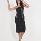 Classic Button-Front Denim Midi Skirt