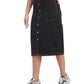 Classic Button-Front Denim Midi Skirt