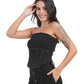 Structured Strapless Denim Corset Top