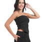 Structured Strapless Denim Corset Top