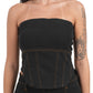 Structured Strapless Denim Corset Top