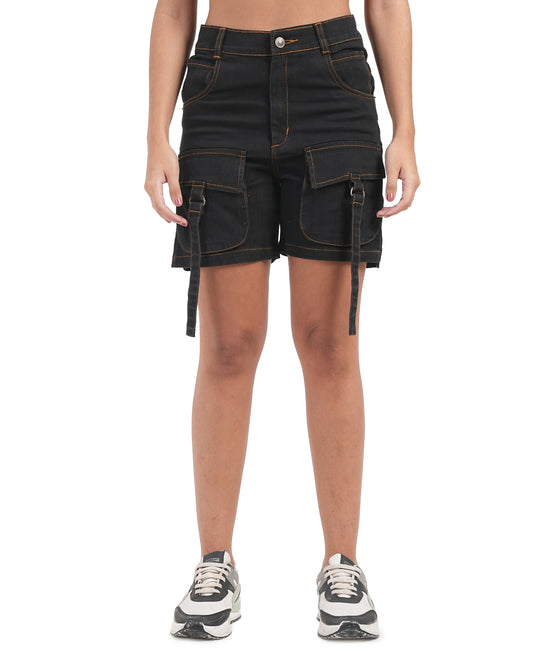 Utility Pocket Denim Cargo Shorts