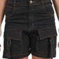 Utility Pocket Denim Cargo Shorts