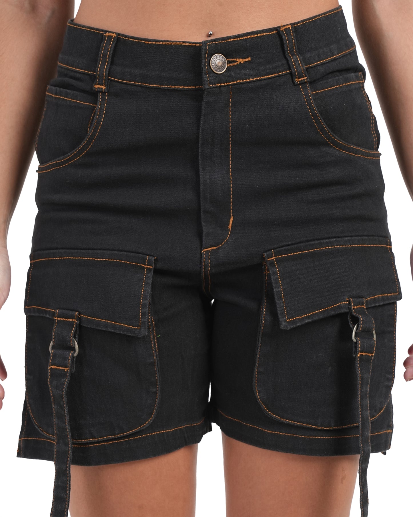 Utility Pocket Denim Cargo Shorts