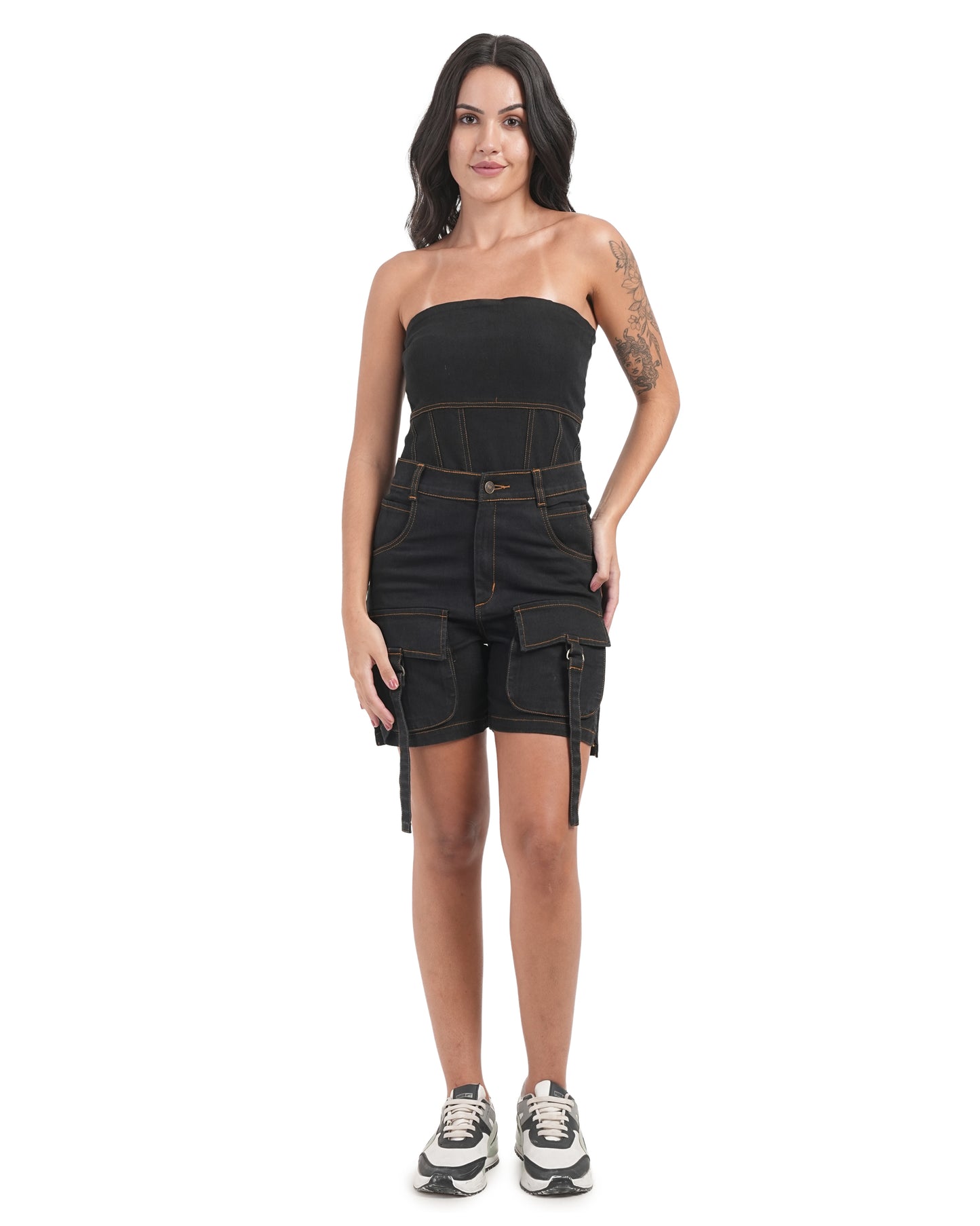 Utility Pocket Denim Cargo Shorts