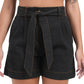 High-Waist Tie-Up Denim Shorts