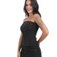 Rhinestone Embellished Strapless Corset Top