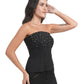 Rhinestone Embellished Strapless Corset Top