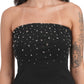 Rhinestone Embellished Strapless Corset Top