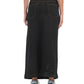 Leopard Belt Denim Maxi Skirt